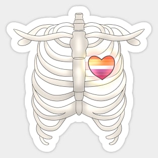 Bonecage With Lesbian Heart Sticker